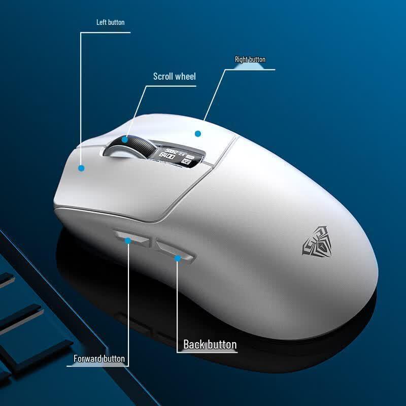AULA SC580PRO Tri-Mode Gaming Mouse with Screen Display