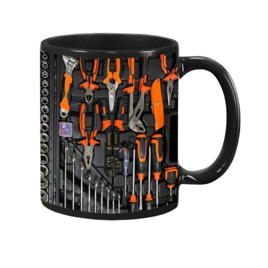 Mechanic Toolbox Ceramic Mug Large Capacity Coffee Cup Dishwasher & Microwave Safe Handcrafted Drinking