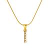 European & American Stainless Steel Diamond Alphabet Pendant Clavicle Chain Necklace for Women