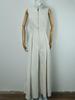 2025 Spring Women's Sleeveless Solid Color Dress with Zipper Waist and Pockets