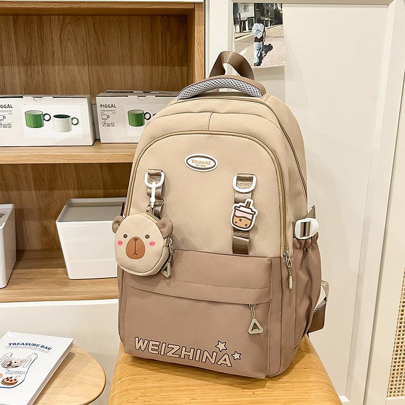 

Высокая ценность, свежий и сладкий цвет макарон, милый рюкзак с щенком, контрастный цвет для учеников средней школы, легкий рюкзак.