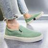 Fashion Sneakers Summer Canvas Round Toe Men's Casual Shoes Solid Color Non Slip Non-leather Work Fashion 2025 Male Shoe Walking Hiking