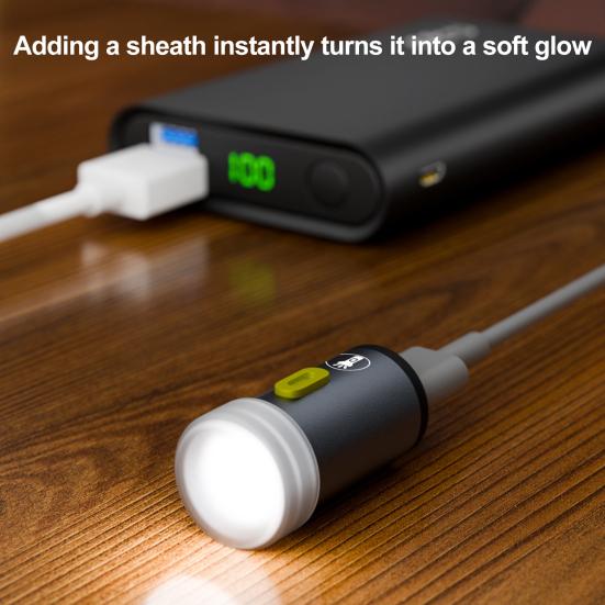Outdoor Mini Flashlight USB Rechargeable High Lumens Aluminum Alloy Ultra