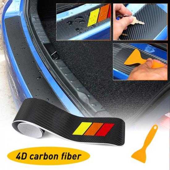 

For Honda Civic Accord Carbon Fiber Rear Trunk Guard Plate Decal Accessories H