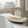Plastic Boat-Shaped Soap Dish Drainage Cartoon Soap Dish Decor Soap Holder  Bathroom