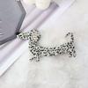 8cm Korean Style Rhinestone Acetate Duckbill Clip for Flyaway Hair and Bangs