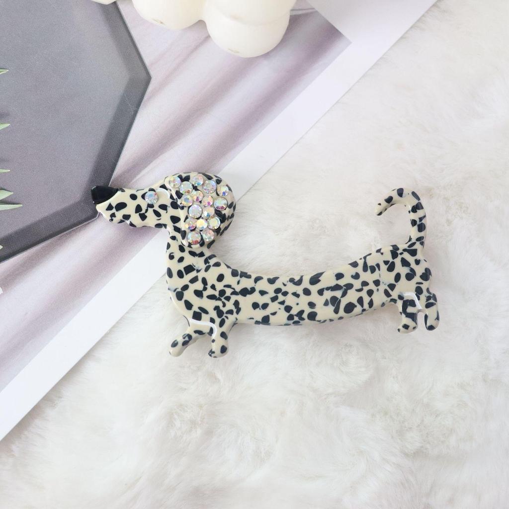 8cm Korean Style Rhinestone Acetate Duckbill Clip for Flyaway Hair and Bangs