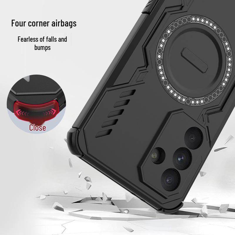 S26ULTRA Galaxy A55/S25EDGE Butterfly Armor Magnetic Case: Drop-Proof Protection for Samsung Phones