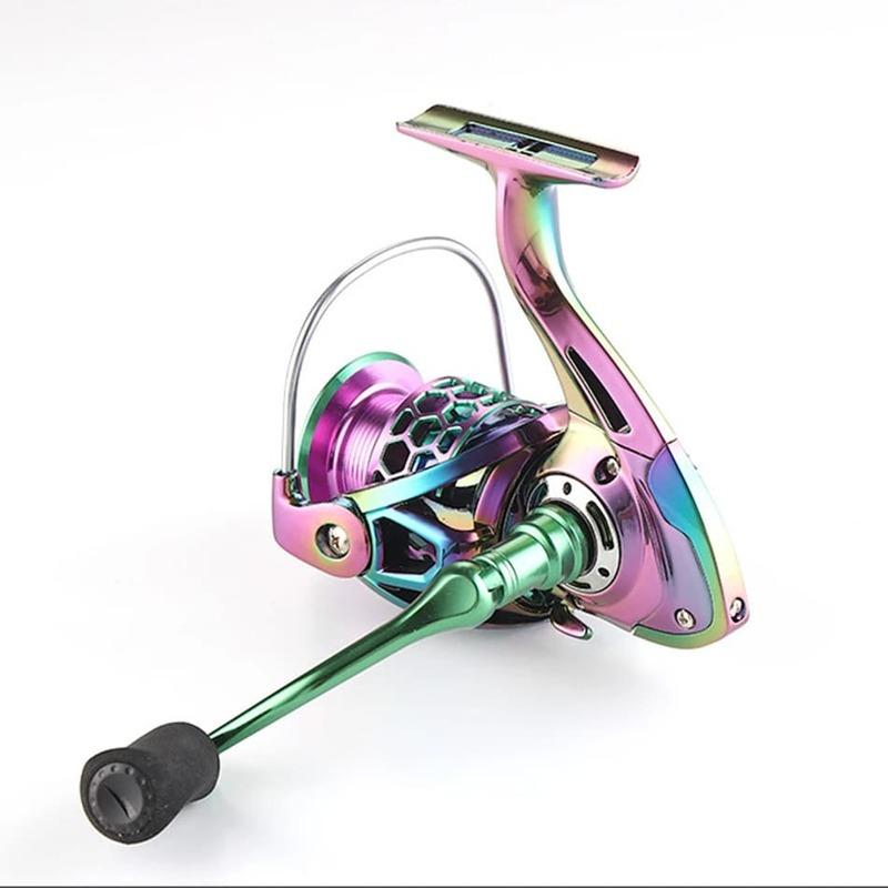 New Colored Metal Electroplated Spinning Reel Ultra-light Maximum Resistance 12 Kg Sea Fishing Spinning Reel Suitable for Seawater and Freshwater