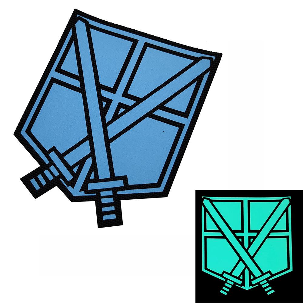 

Attack on Titan Wings of Freedom Luminous Sticker - Survey Corps Blue Badge Bag Accessory