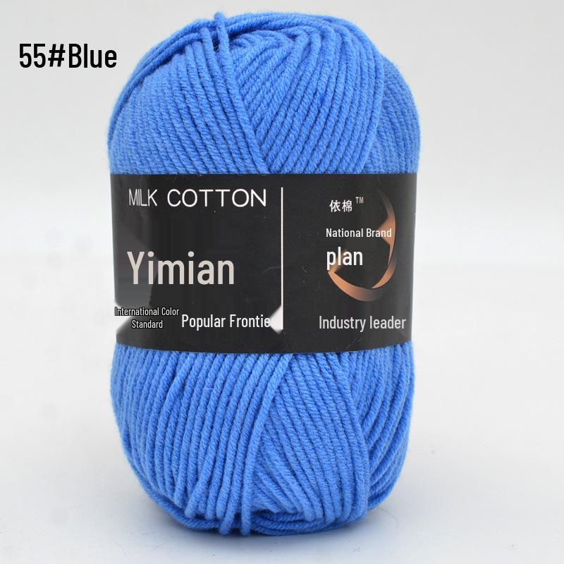 Yimian Milk Cotton Yarn for Baby Crochet: 4 Strands for Dolls, Slippers & Blankets
