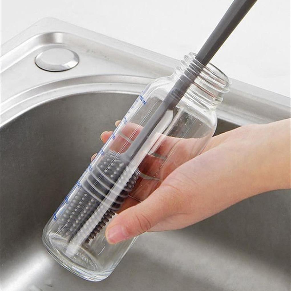 Baby Bottle Brush Washing Dish Scrubber Flexible Glass Cup Scrubbing Tool