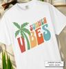 Retro Summer Vibes Comfort Colors Tee: Palm Tree Graphic Shirt