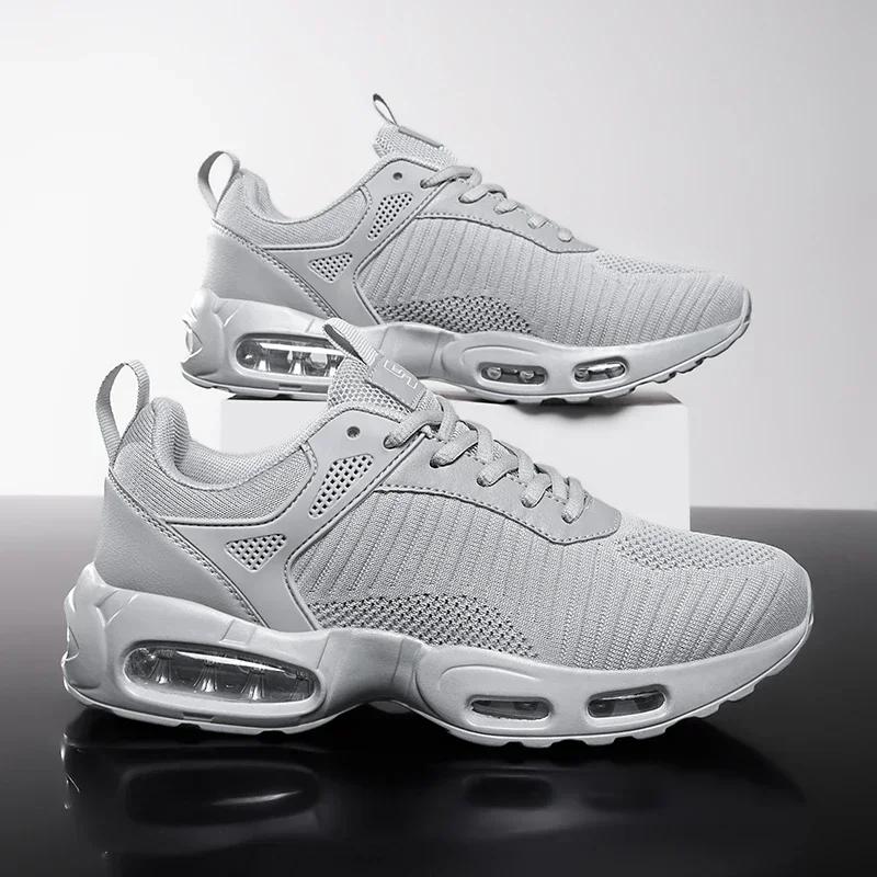 Nueva Moda Casual para Hombre Talla Grande con Cordones Resistente al Desgaste Malla Tejida Ligera y Cómoda Zapatos para Correr al Aire Libre