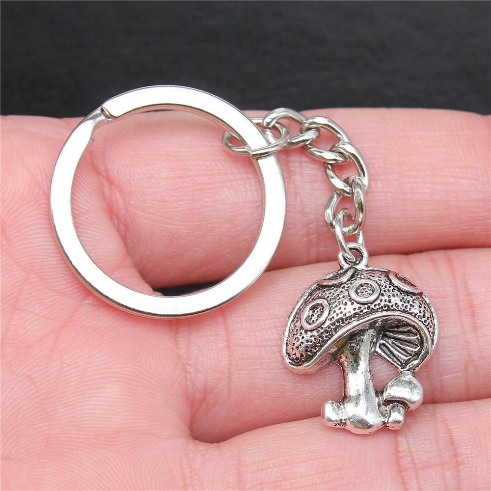 28mm Key Ring Mushroom Branch Leaf Kids' Jewelry Materials QY030