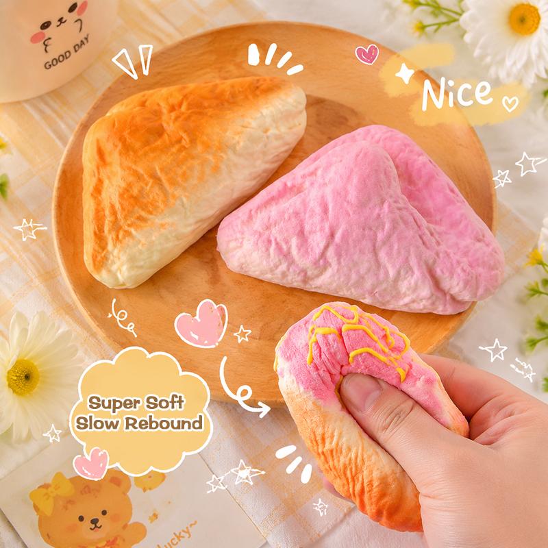 Soft Slow Rebound Squishy Pu Simulation Croissant Toast Puff Pastry Stress Relief Toy Anti-Stress Ornament Desk Accessories