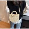 Versatile Vegetable Basket Straw Bag Hand-woven Bag Large Capacity Seaside Vacation Beach Messenger Bag Female