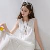 SanCai Embroidered Sleeveless Top and Skirt Set