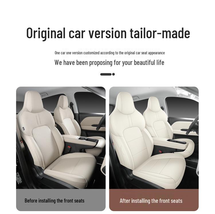 Bingo PLUS Leather Car Seat Cushion - Universal, New Model for All Seasons, Fits Special Cars, 5-Seat