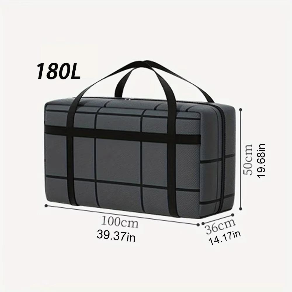 1PC Large Capacity and Super Load-bearing Black Composite Material Storage Bag, Dustproof and Moisture-proof with Zipper