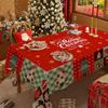 Christmas Tablecloth, Festive Table Decoration, British Style Coffee Table Cover, Stain-resistant and Dustproof Cloth