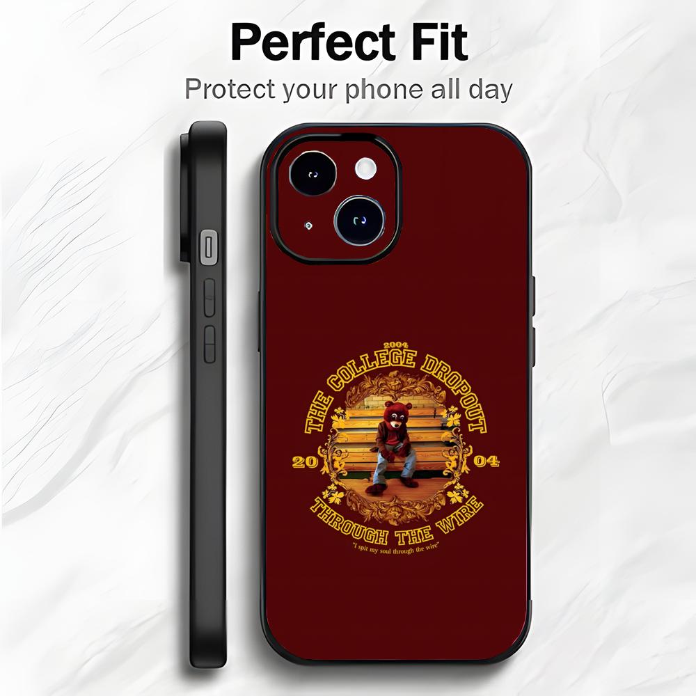 Bold Rap American Rapper K-Kanye West Phone Case Phone Case Soft Packaging Lightweight For iPhone17 16 15 14 13ProMax