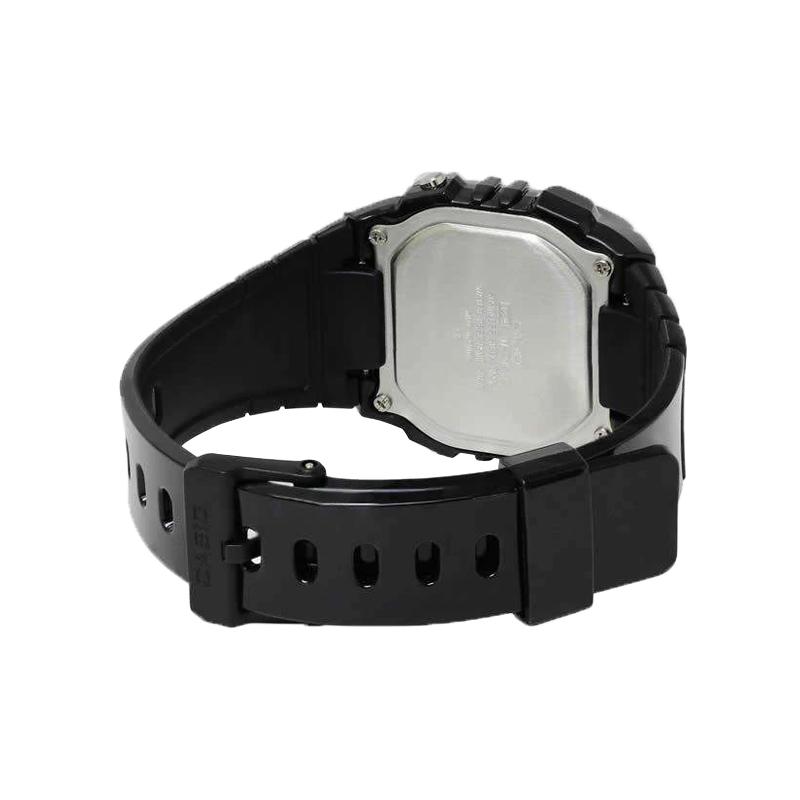 Casio Series YOUTH Series - Silicone Small Square LCD Display Waterproof Sports Student Quartz Movement Resin Strap Japanese and Korean W-215H-1A2