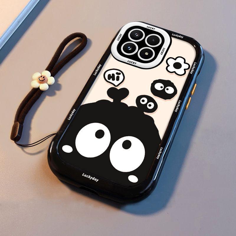 Xiaomi 17 Pro Black & White Little Coal Ball Phone Case: High-End, Full Coverage, Drop-Proof Protection.