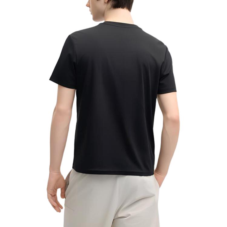 Fila Heritage Versatile Fashion Knit Short Sleeve T-Shirt Men Tops Black F11M528114F-BK