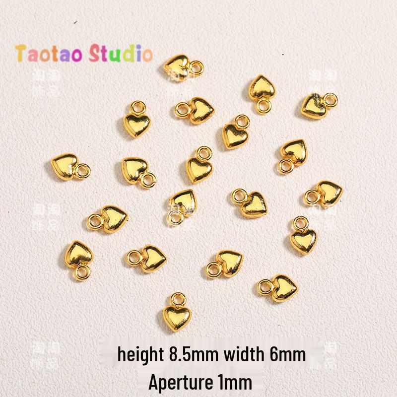 Love Heart Pendant Charm Alloy Jewelry for DIY Bracelets & Necklaces