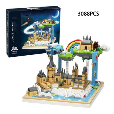 Diamond Bricks Hogwarts Castle Magic School Building Blocks Water Fall Rainow Sky Life Construction Set Birthday Gifts