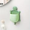 Cute Hanging Bathroom Storage Basket With Hook Punch Free Wall Mounted Plastic Box Durable Storage Container