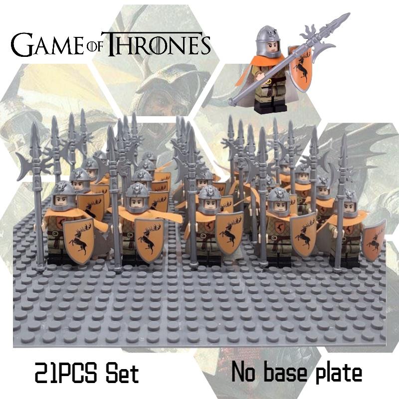 Premium Abs Plastic Game Of Thrones Soldier Building Blocks Delicate Details 21pcs