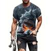Men's Summer 3D Printed Shark T-Shirt