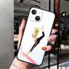 Applicable Iphone15Pro Mobile Phone Case Cartoon Cute Yoga Girl Mobile Phone Case Hair Painting Anti-Drop