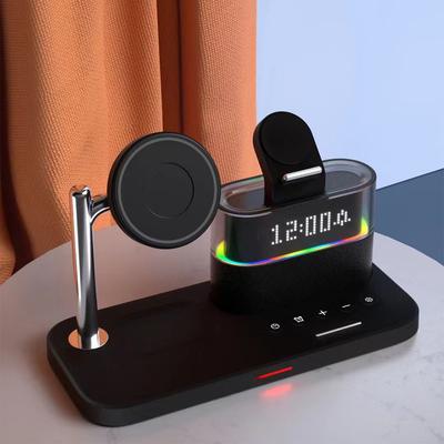 5 In 1 LED Wireless Charger Dock for iWatch 9 8 Airpods Fast Charging Station for iPhone 15 14 13 Pro Max Magnetic Charger Dock