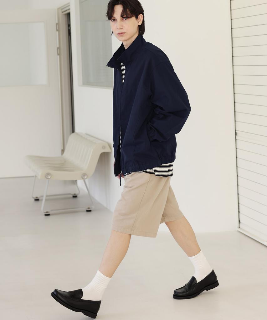 Moderment 2-Way Full-Zip Oversized Cotton Jacket [Navy]