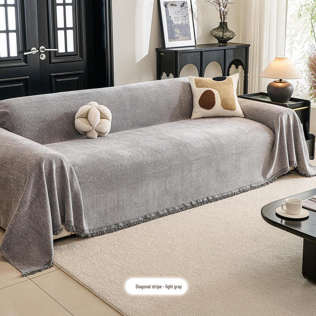 Cross-Border All-Season Chenille Sofa Cover Towel - Universal Fit Cushion Full Cover