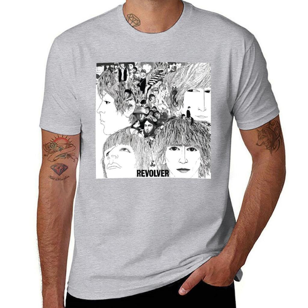 Revolver Album Cover Classic T-Shirt Graphics New Edition Vintage Men Graphic T Shirts