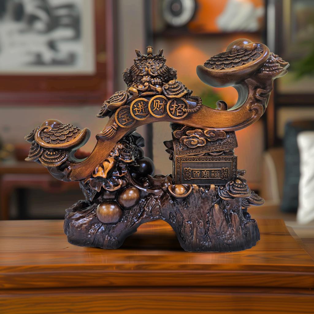 Auspicious Lucky Decorations Golden Toad Gourd Ornaments Home Decor Living Room Foyer Relocation New Home Store Opening Gift