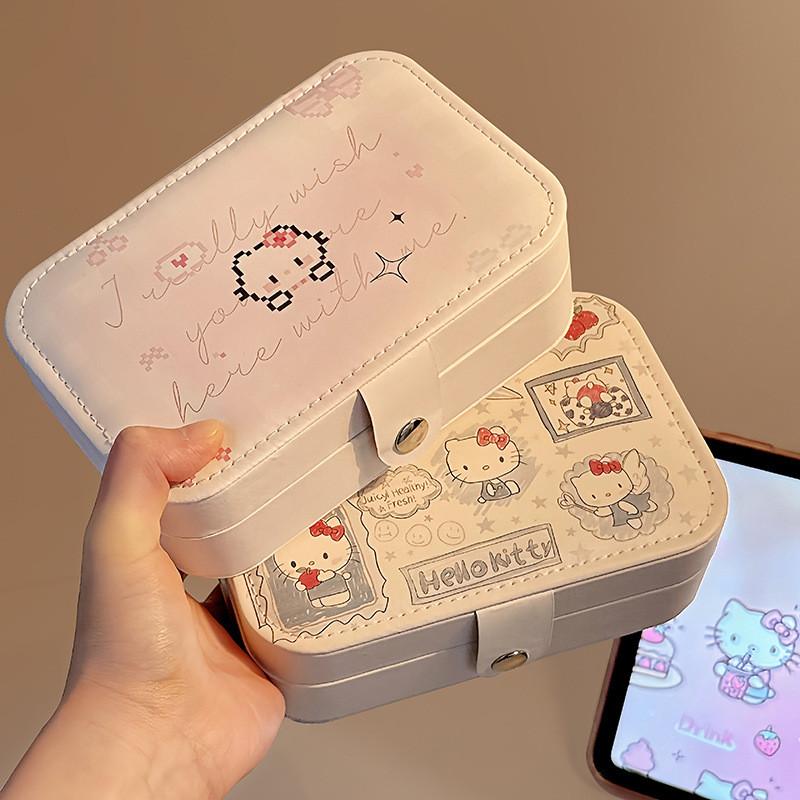 Hello Kitty Jewelry Organizer With Soft Pu Material For Gift Storage And Travel Use