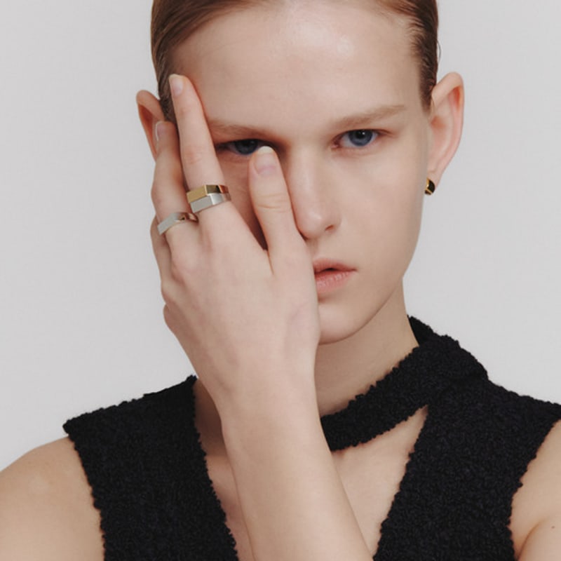 LUNNE Silver 925 Flat LESS BUT BETTER Ring #LSR24