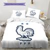 France National Football Logo Pattern Bedding Home Decoration Birthday Gift (1 * Duvet Cover + 2 * Pillowcase, Without Core),fan Merchandise.
