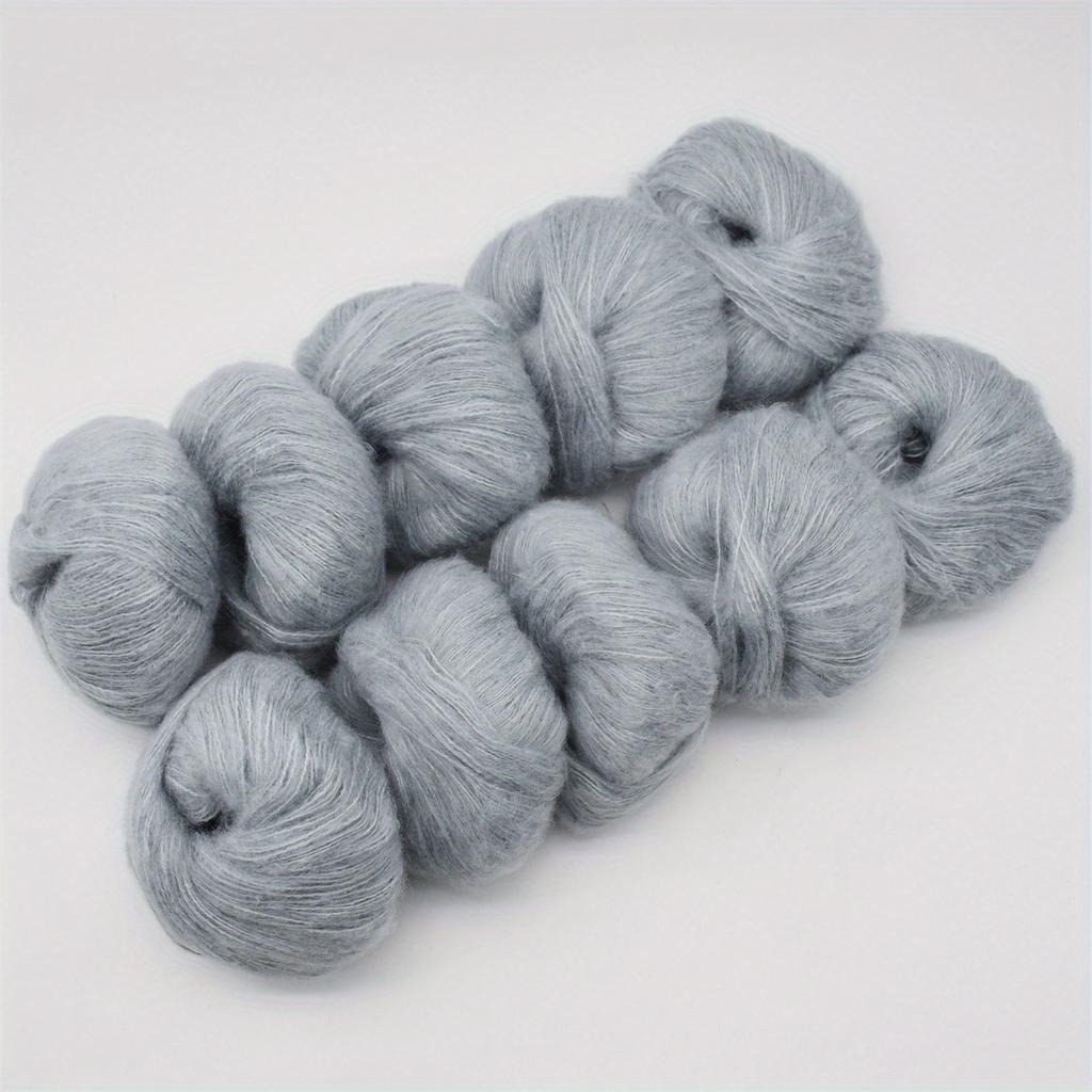 6pcs 150g/5.28oz Mohair Yarn Blend - Ultra Soft Luxury Yarn for Knitting & Crochet DIY Recycled Cotton Yarn for Home Decor Craft Raffia Yarn Supplies