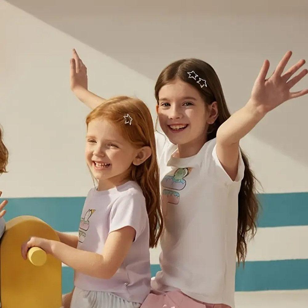 Y2K Silberner Stern Haarspangen für Mädchen Metall Stern Kopfschmuck Süße Schnapp-Haarnadeln Punk Haarspangen Accessoires