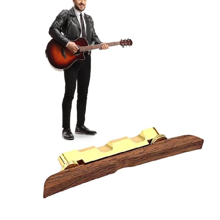 Guitar Bridge Rosewood Base Saddles Height Adjustable Guitar Bridge Replacement String Instrument Accessories Enduring