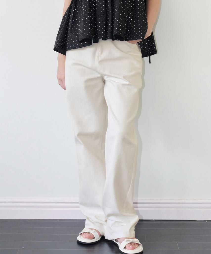 Alkialka Wide Cotton Pants (Ivory)