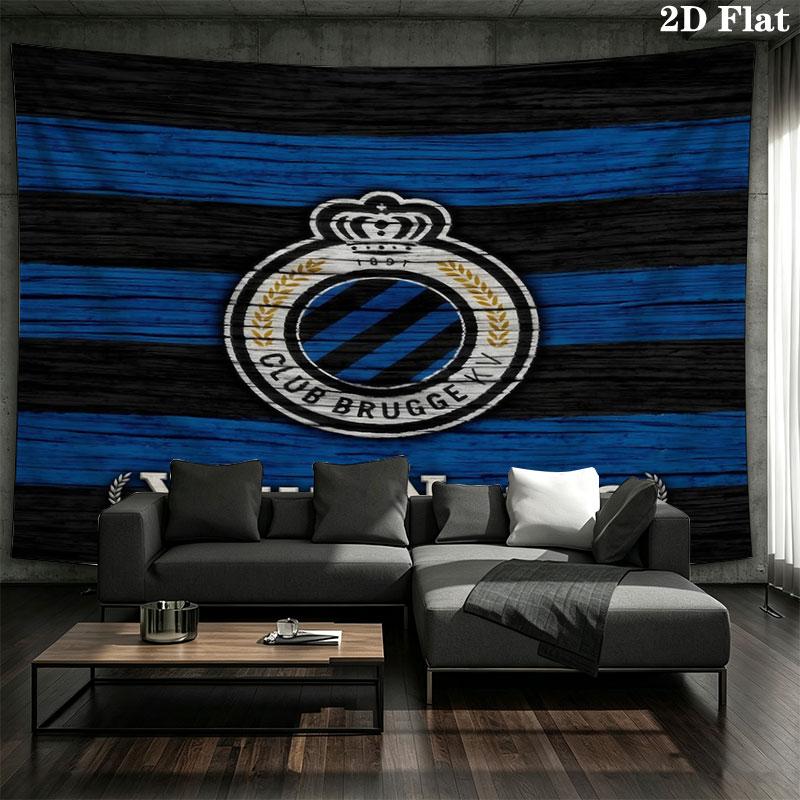 Club Brugge KV Custom Name Wall Tapestry Aesthetic Wall Hanging Printed Fabric Blanket Decorative Tapestries for Bedroom Living Room Home Decor