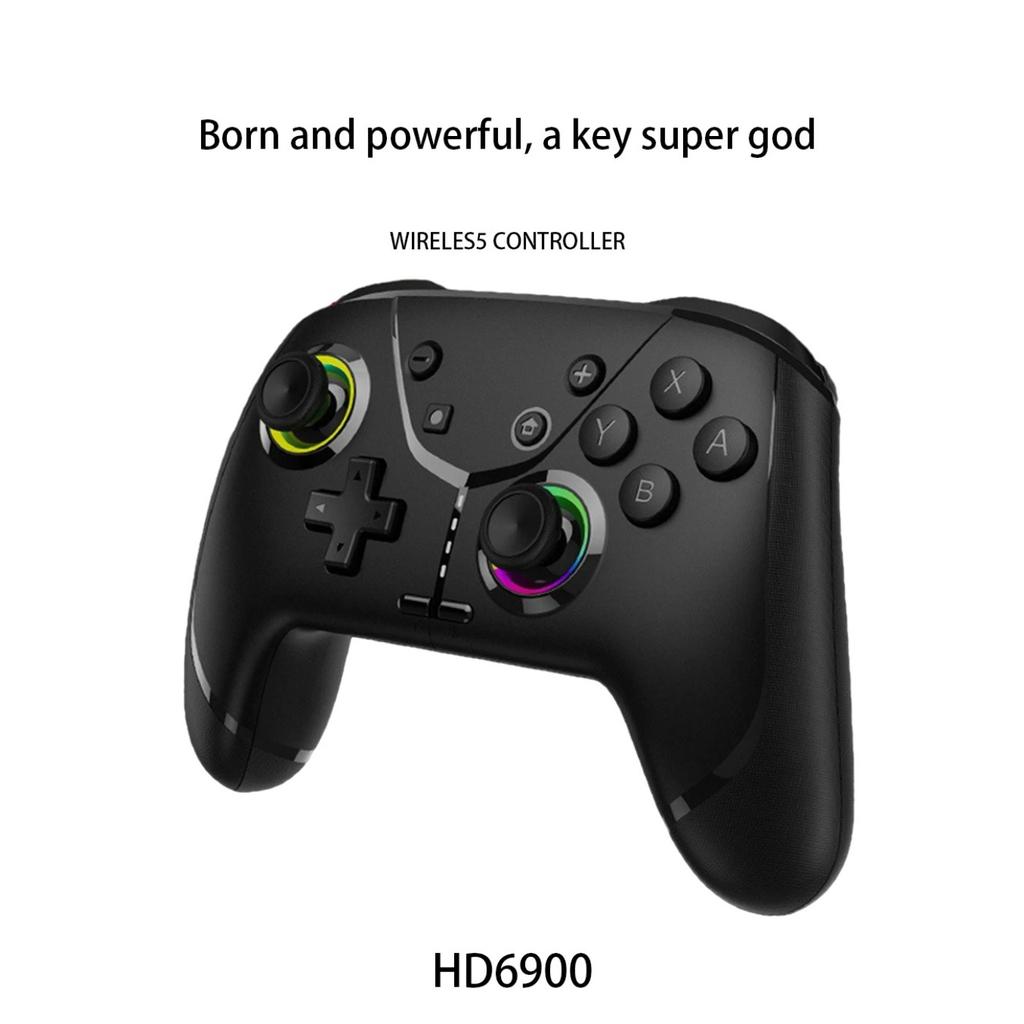 Switch Wireless Pro Controller for Switch/Lite/OLED, 4 Vibration Modes, 3 Turbo Modes for PC/Steam/TV with Programming/6-Axis/Motion/Wake-up/RGB