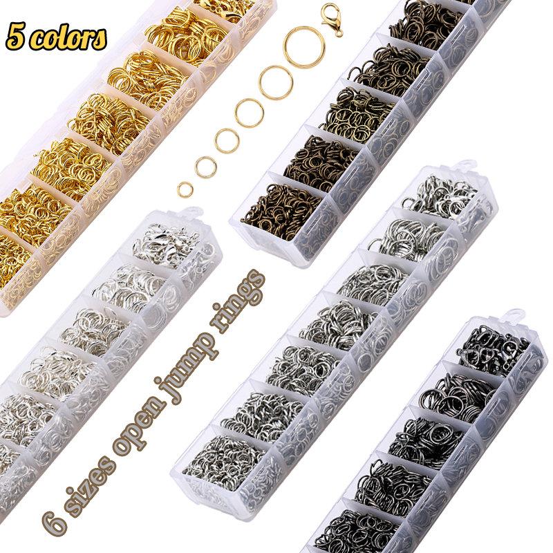 Jewelry Findings Kits With Open Jump Rings Lobster Clasps Hooks Pliers Tweezers for DIY Bracelet Necklace Making Handmade Craft